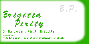 brigitta pirity business card